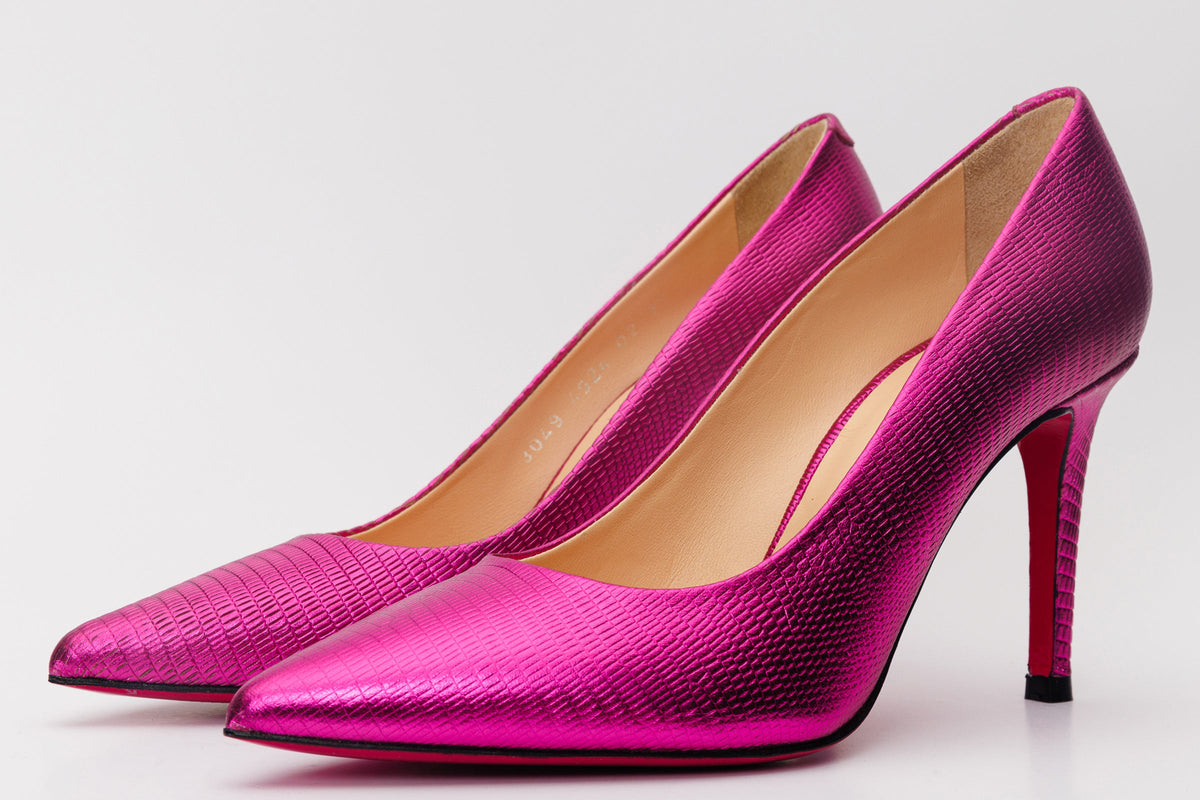 Vinci Leather The Maple Fuchsia Leather Pump Fuchsia Sole Women Shoe – product view 2