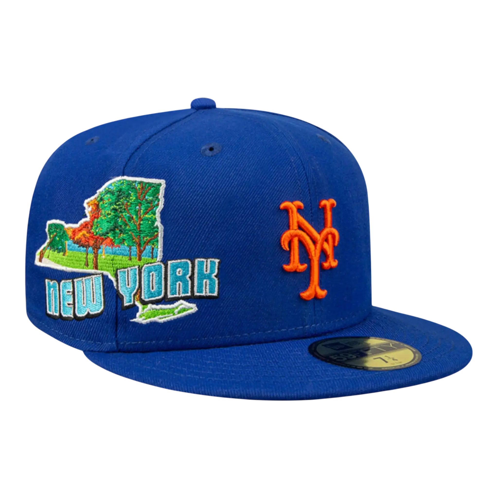 New Era 59Fifty MLB New York Mets Stateview Men Fitted Hat Blue/Grey