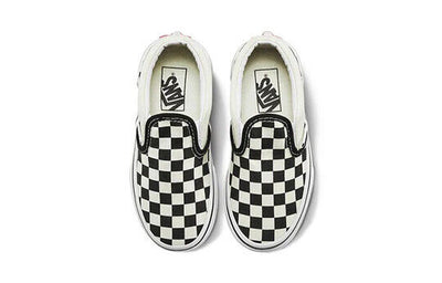 Vans Classic Kids' Sneakers — Black/White/Checkerboard