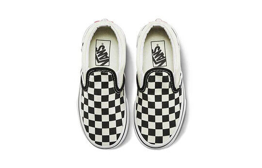 Vans Classic Kids' Sneakers — Black/White/Checkerboard