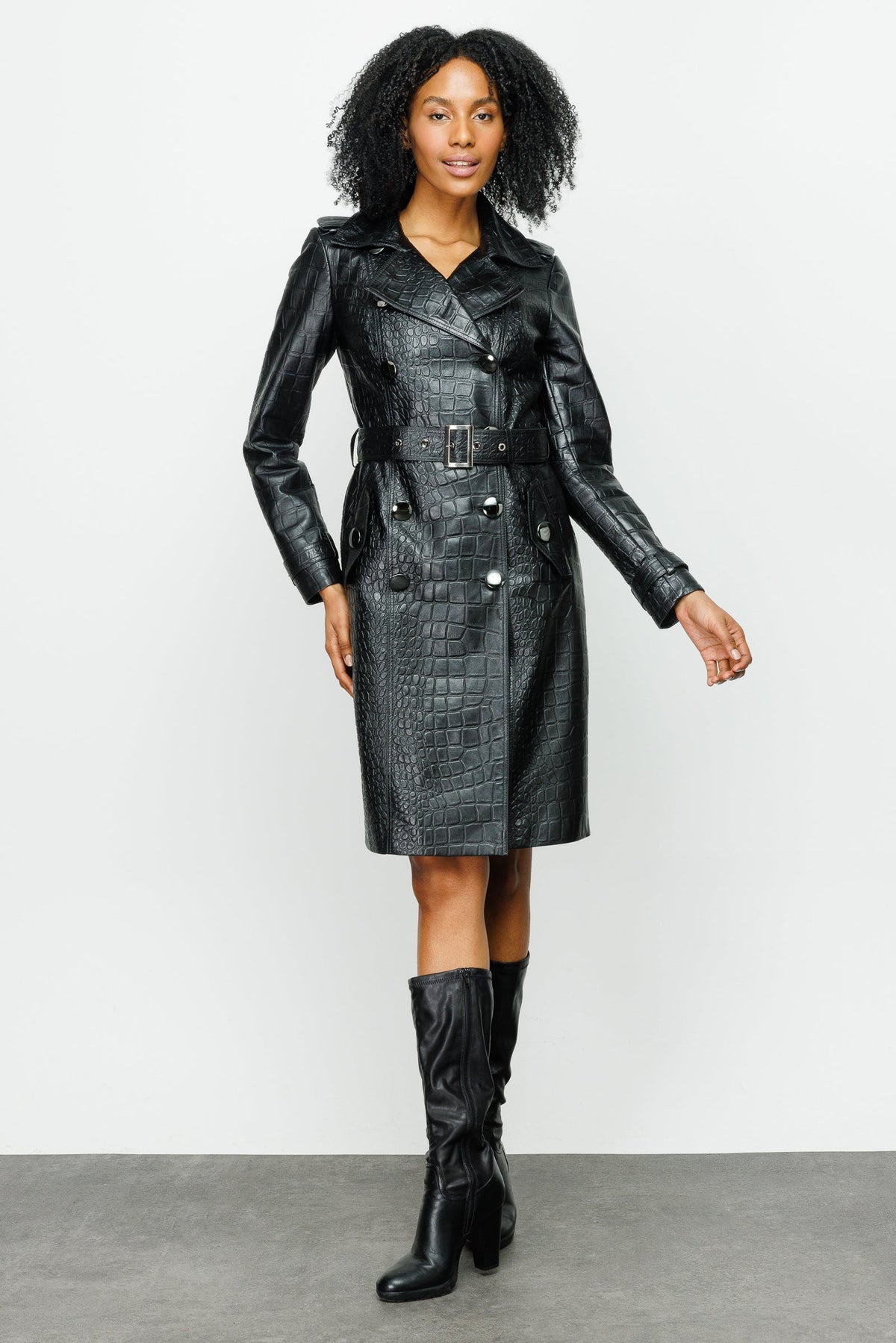 Vinci Leather The Folcata Black Leather Women Jacket – product view 5