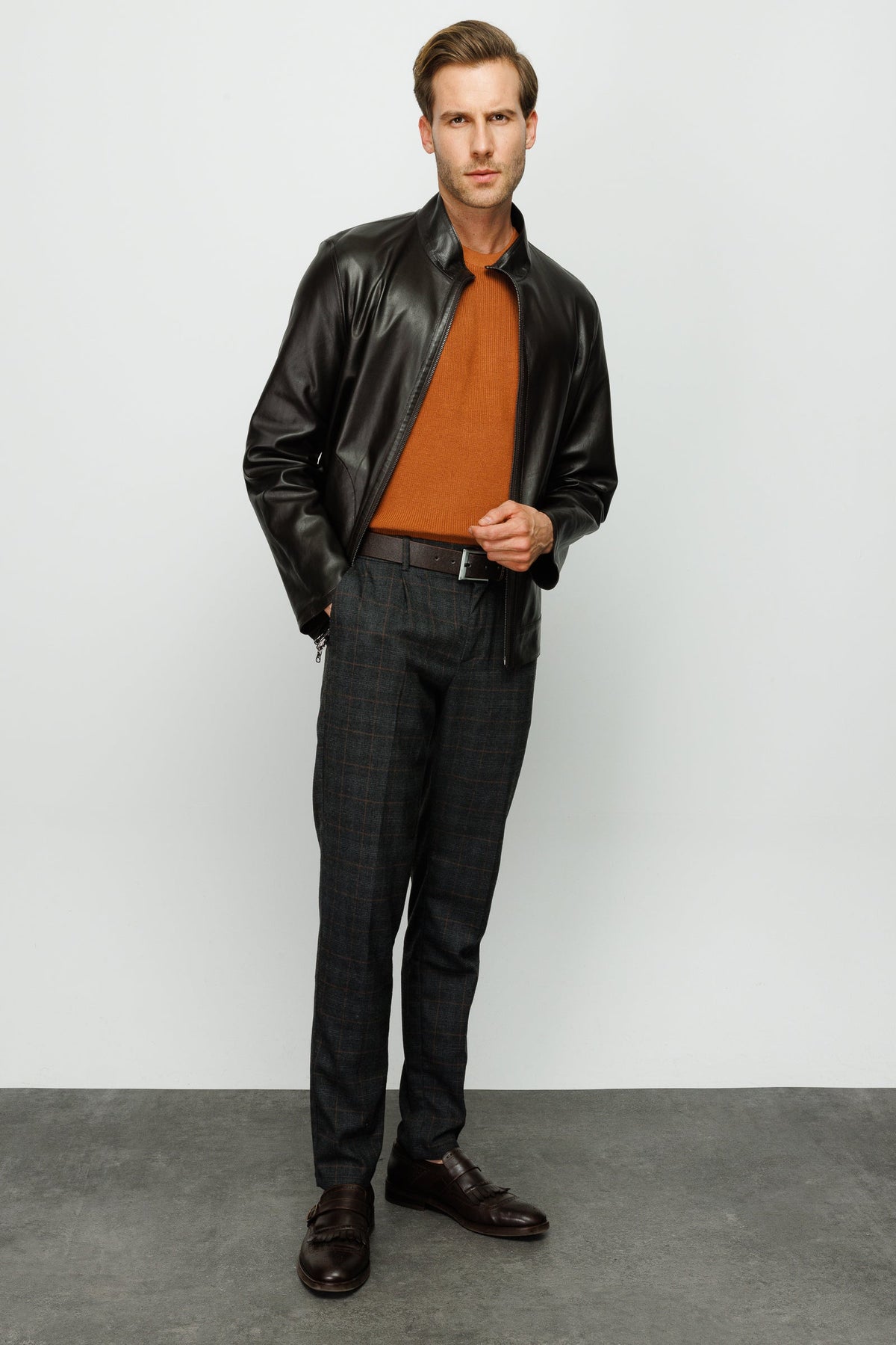 Vinci Leather The Del Rio Leather Black Men Jacket – product view 8