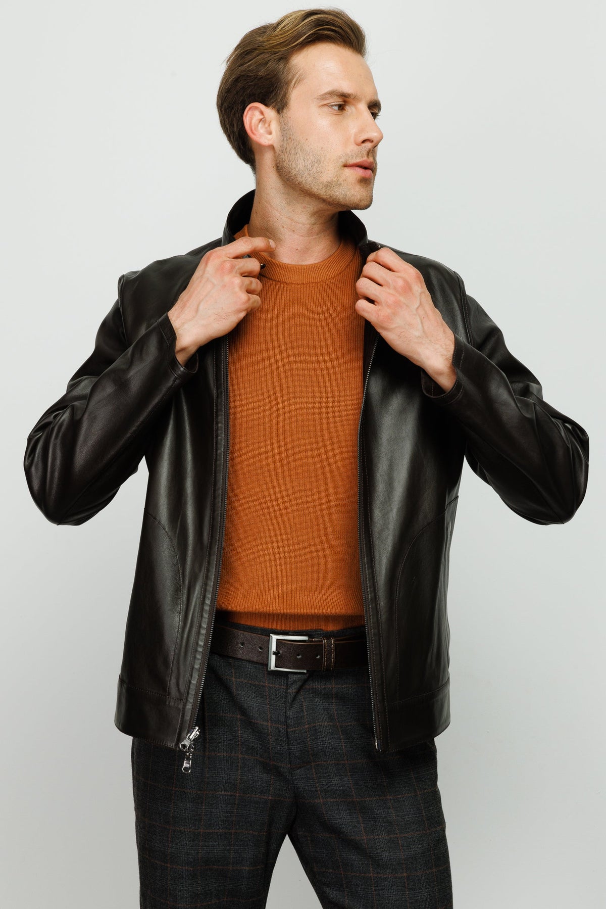Vinci Leather The Del Rio Leather Black Men Jacket – product view 9