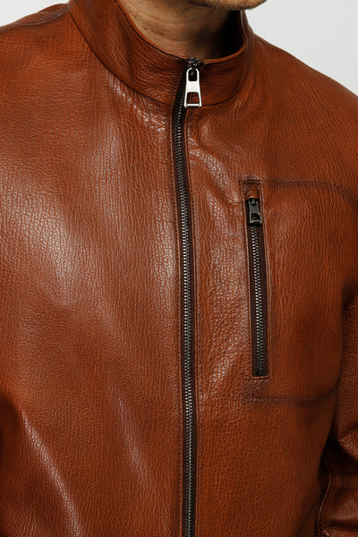 The Blanchard Brown Leather Men Jacket