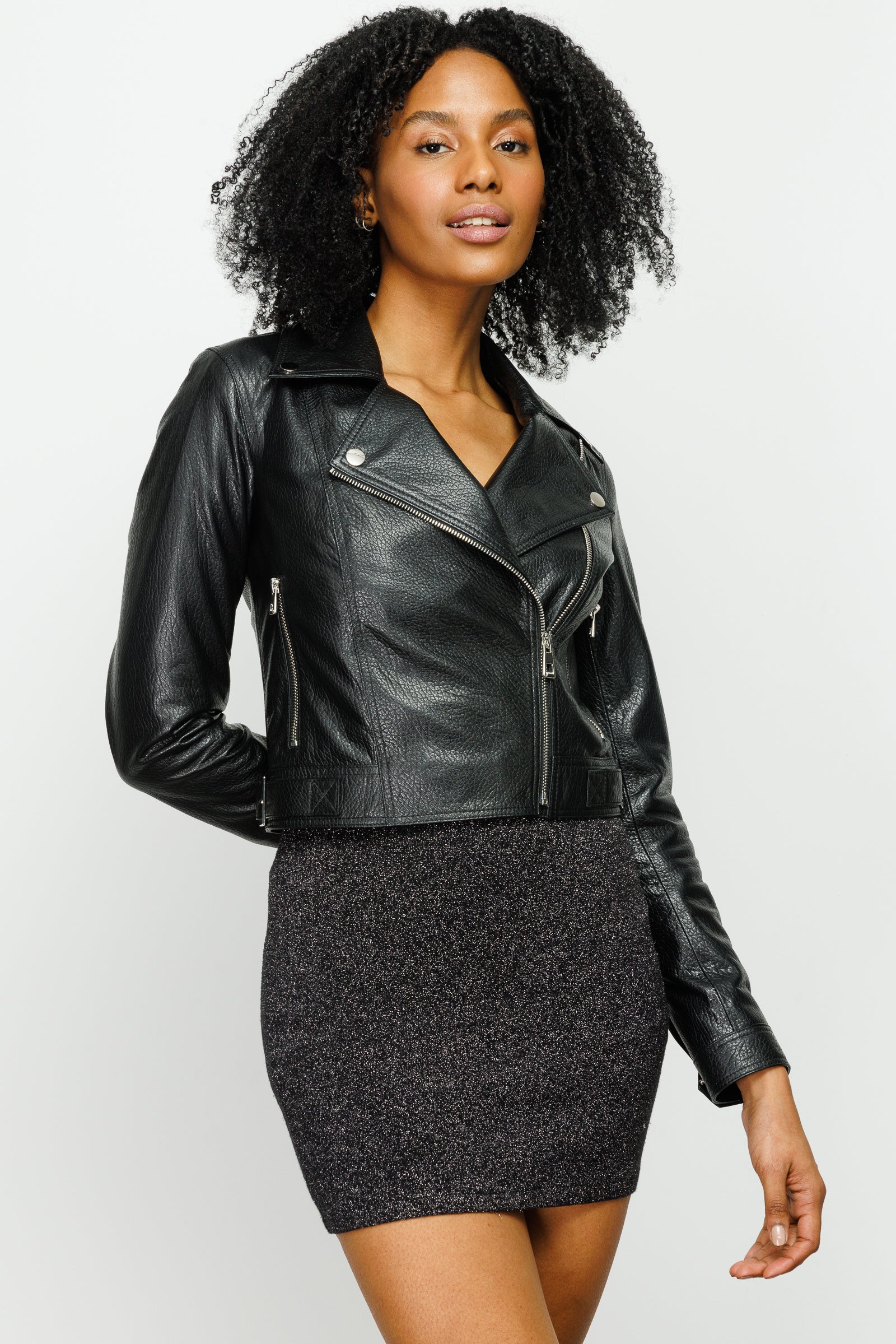 The Deytona Black Leather Women Jacket