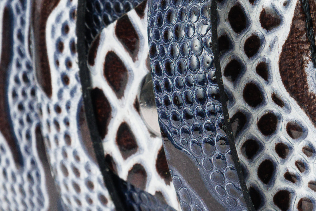 Vinci Leather The Milano Black/White Leather Belt Limited Edition – product view 8