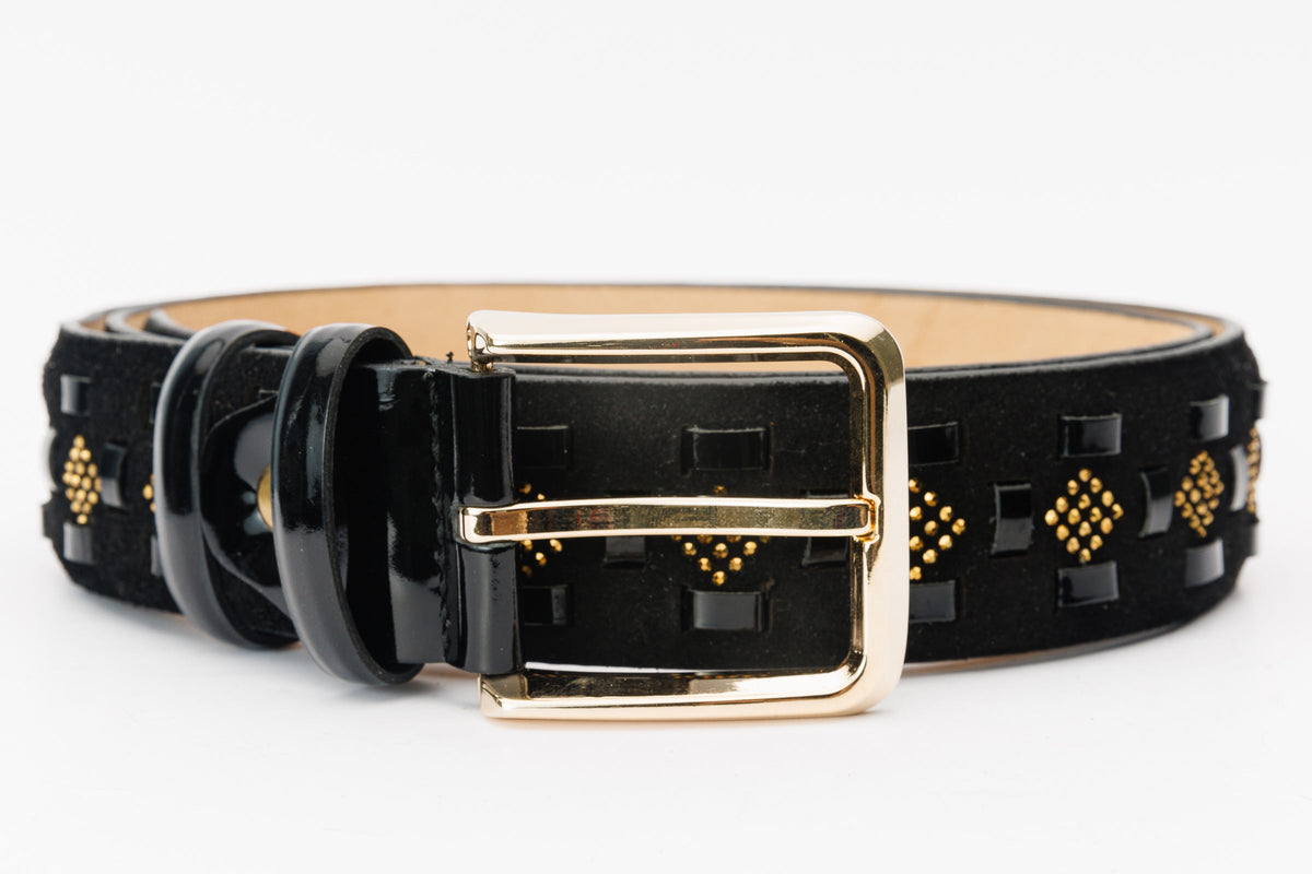 Vinci Leather The Vicino Black Leather Belt – product view 5