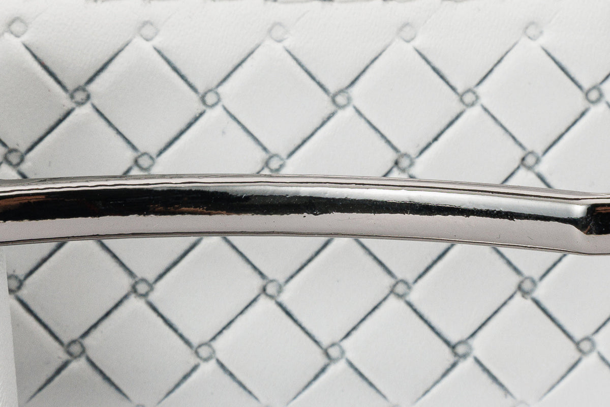 Vinci Leather The Layla White Woven Leather Belt – product view 8