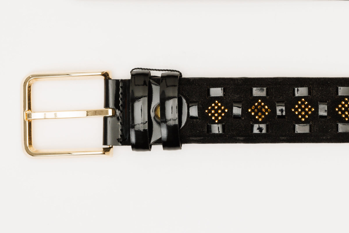 Vinci Leather The Vicino Black Leather Belt – product view 8