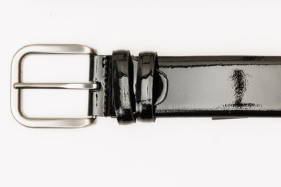 Vinci Leather The Dodoma Black Patent Leather Belt – product view 6