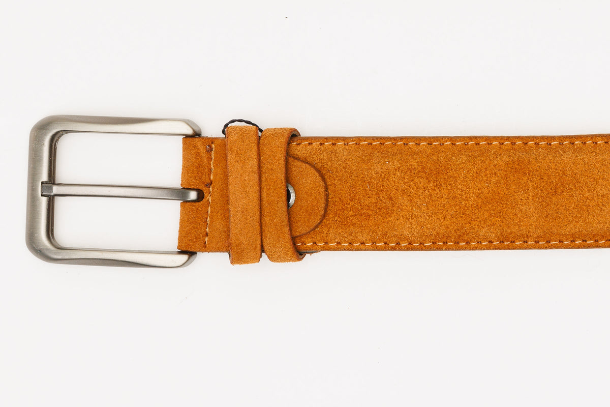 Vinci Leather The Bari Tan Suede Leather Belt – product view 5