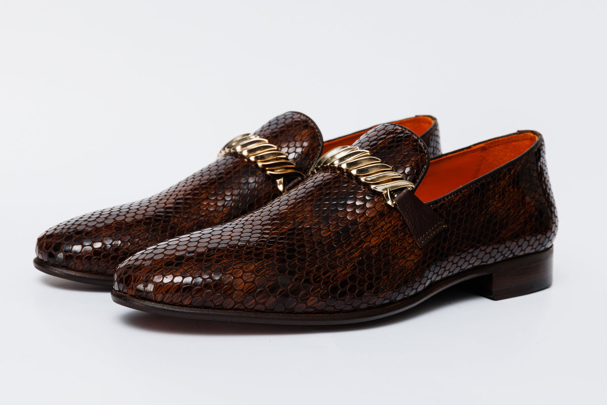 Vinci Leather The King Tan Bit Dress Loafer Men Shoe – product view 2