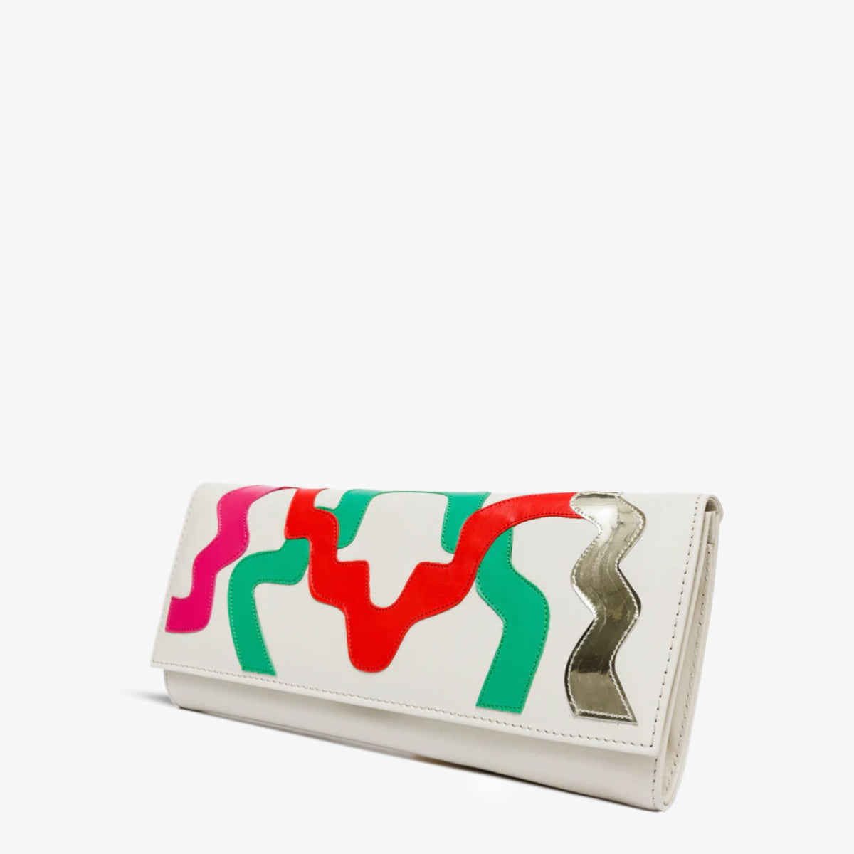 Vinci Leather The Tario Cream Leather Clutch – product view 1