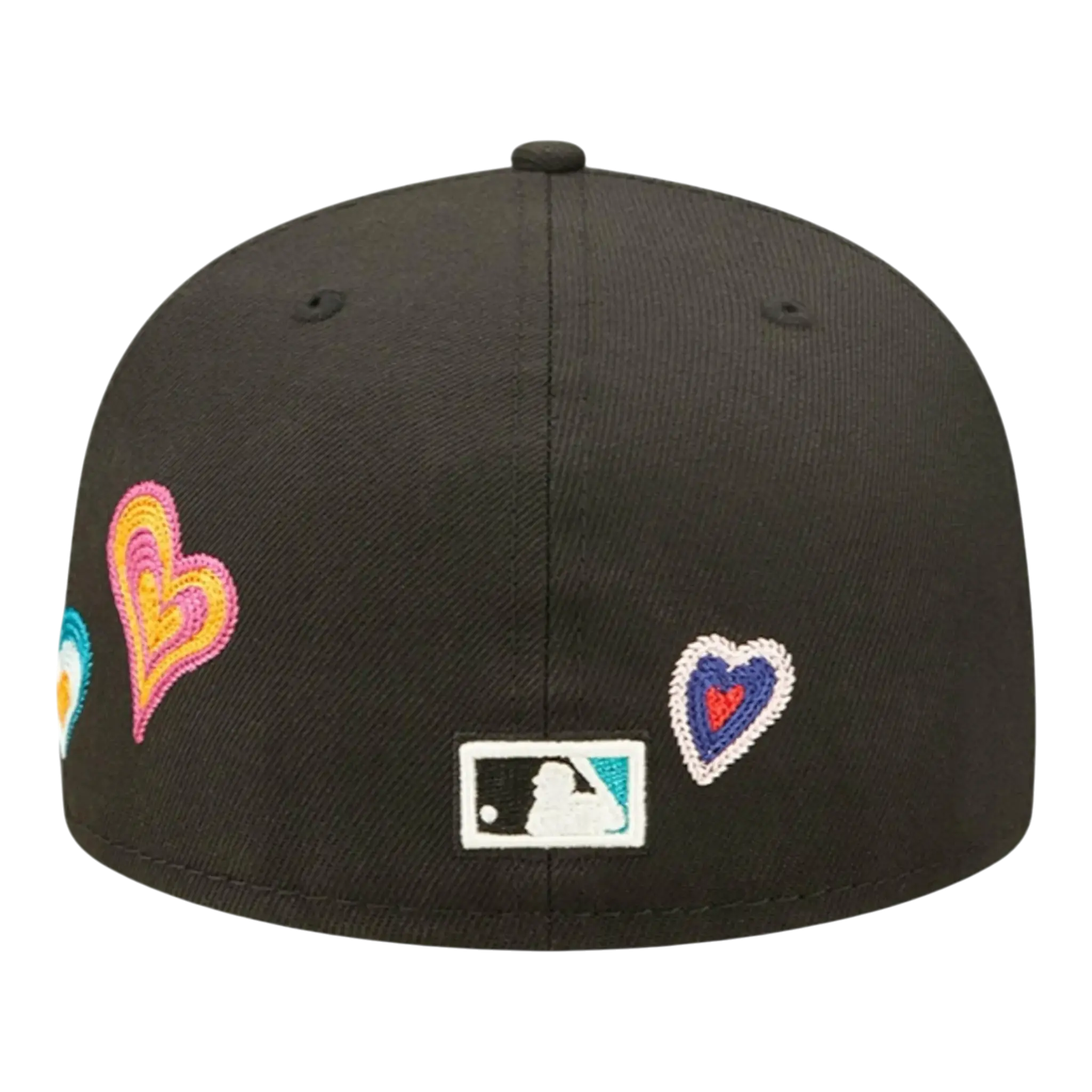 New Era 59Fifty Florida Marlins Chain Stitch Heart Fitted Hat Black/Pink