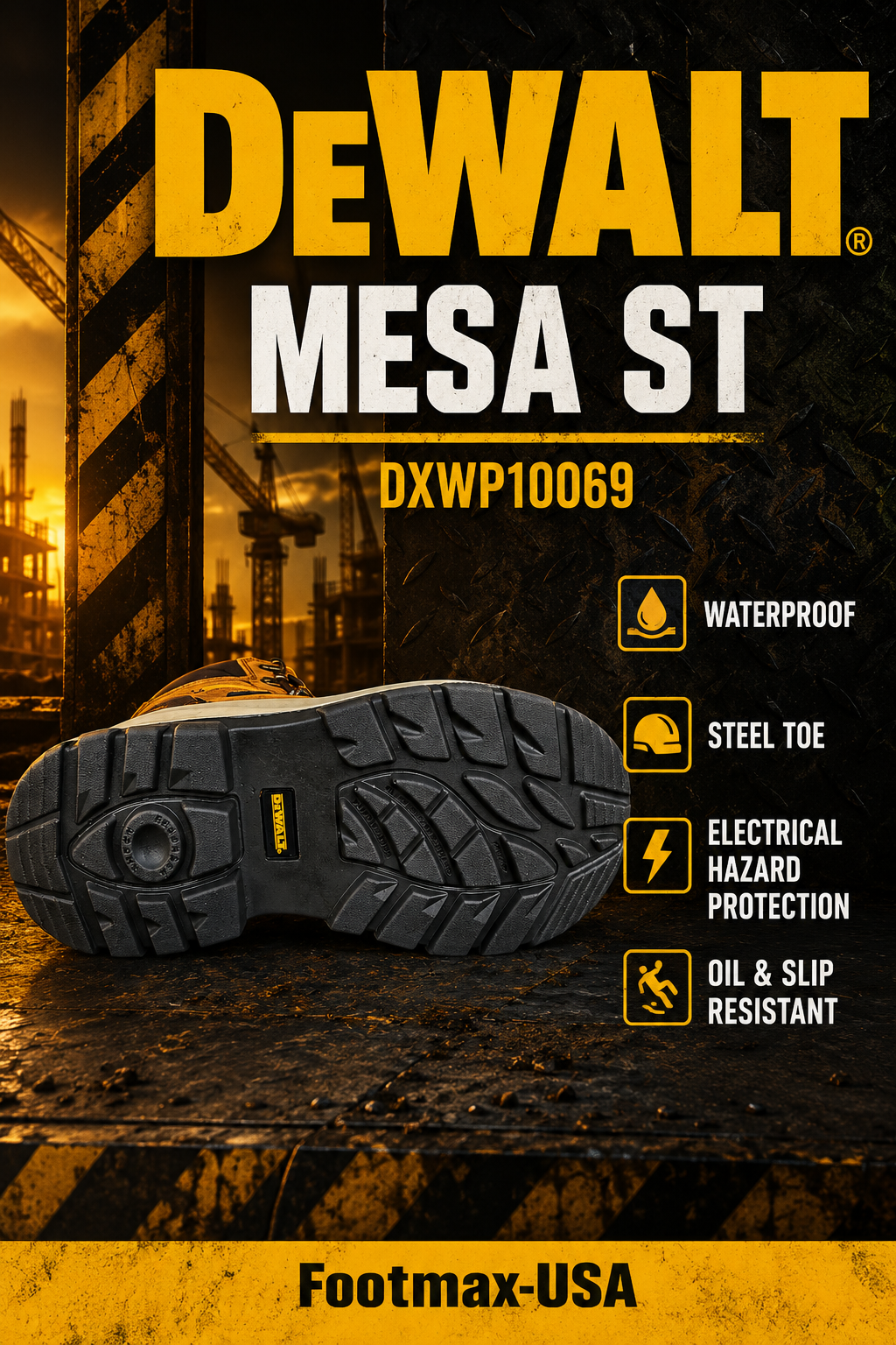 Dewalt Mesa St - Steel Toe - Waterproof - Electrical Hazard - DXWP10069 — product view 5