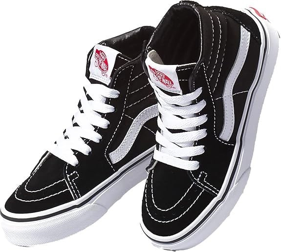 Vans UY Sk8 Hi VD5F6BT Trainers Kids' Sneakers — Black/White Leather High-Top