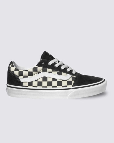 Vans Ward Checkered Women's Sneakers — Black/White Canvas