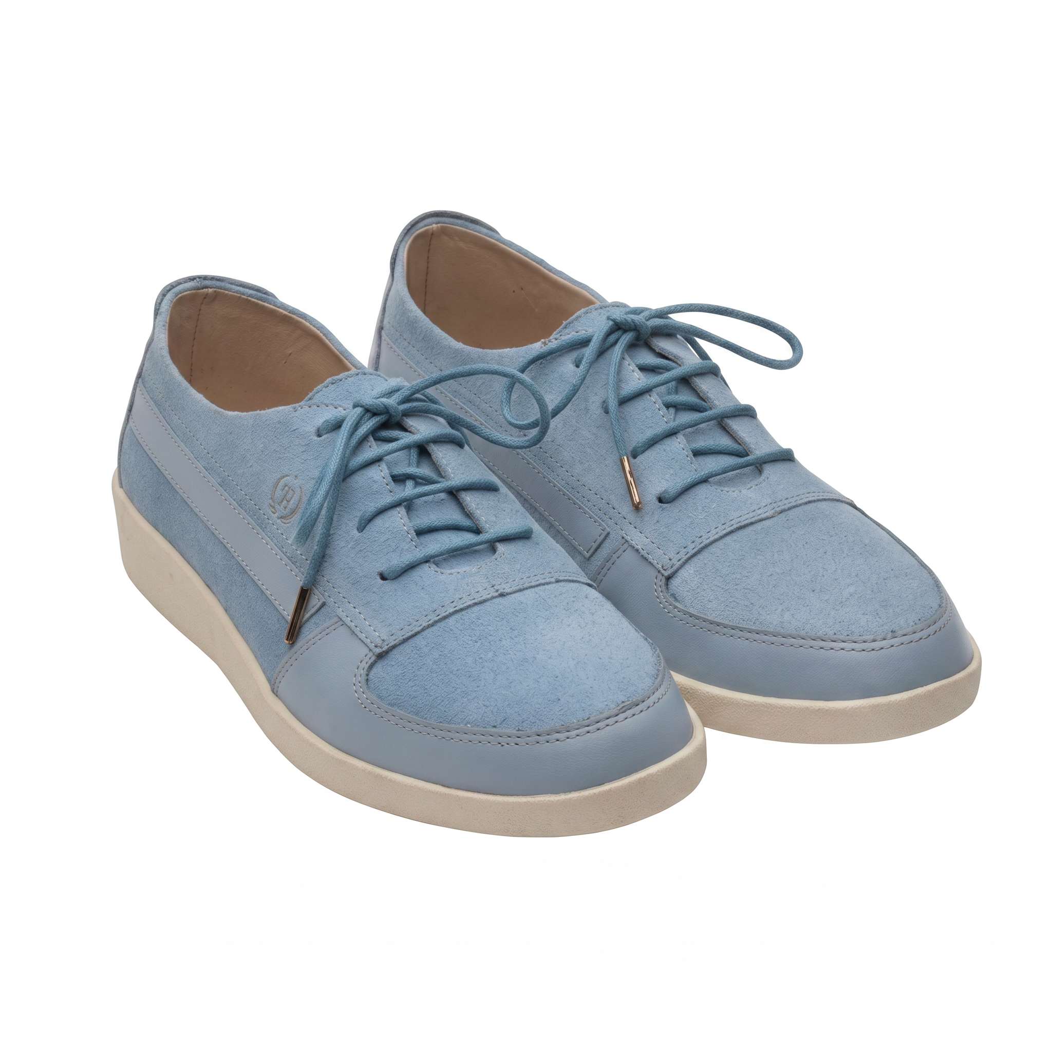 Johnny Famous Bally Style Midtown Men’s Low Tops Powder Blue Suede