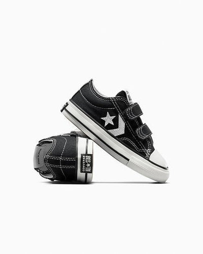 Converse Star Player 76 Baby/Toddler (TD) Sneakers — Black/White Canvas