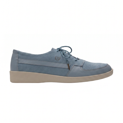 Johnny Famous Bally Style Midtown Men’s Powder Blue Suede Low Top Sneakers