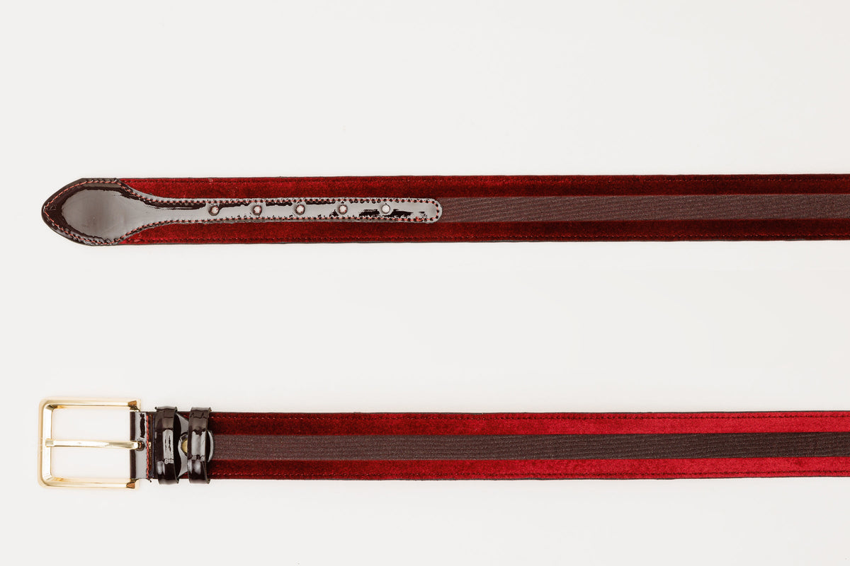 Vinci Leather The Pontalto Burgundy Leather Belt – product view 5