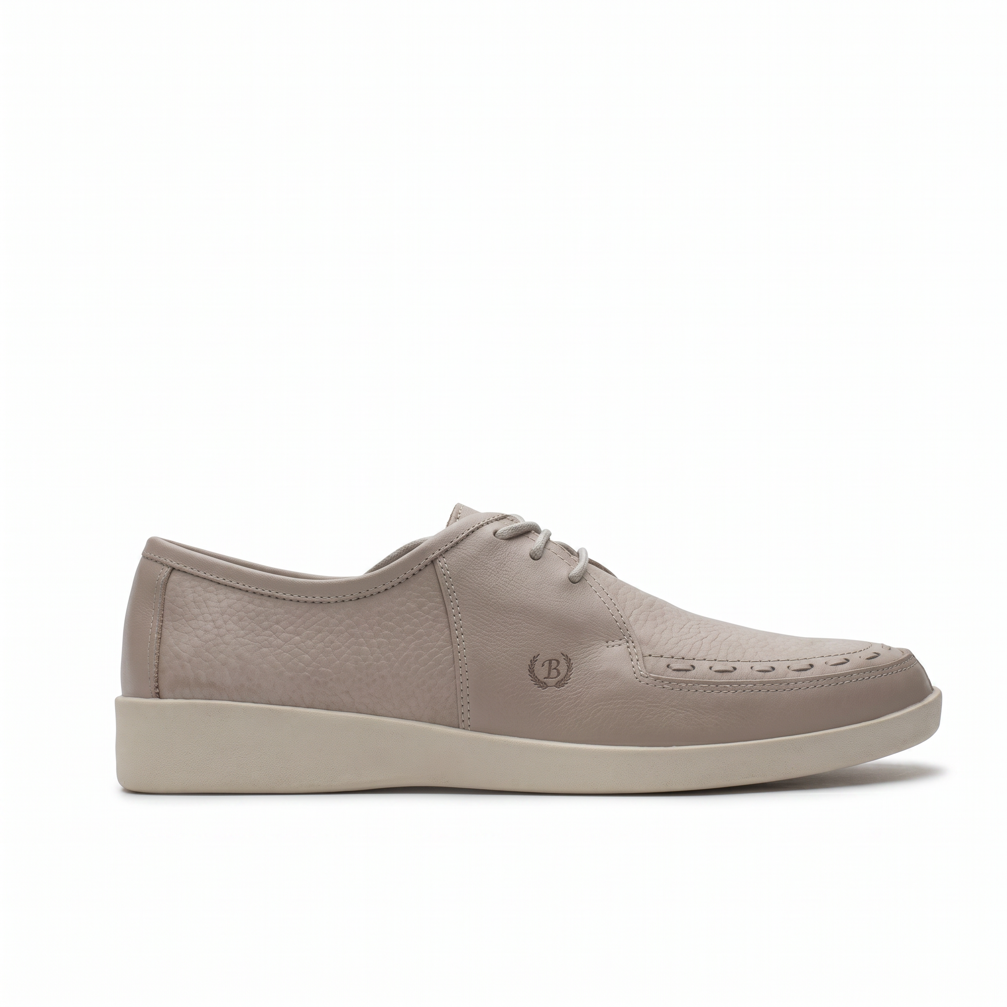 Johnny Famous Bally Style Delancey Men's Cream Leather Low Tops