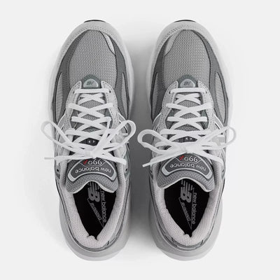 New Balance Made in USA 990v6 Men's Sneakers — Gray/White Suede Low-Top
