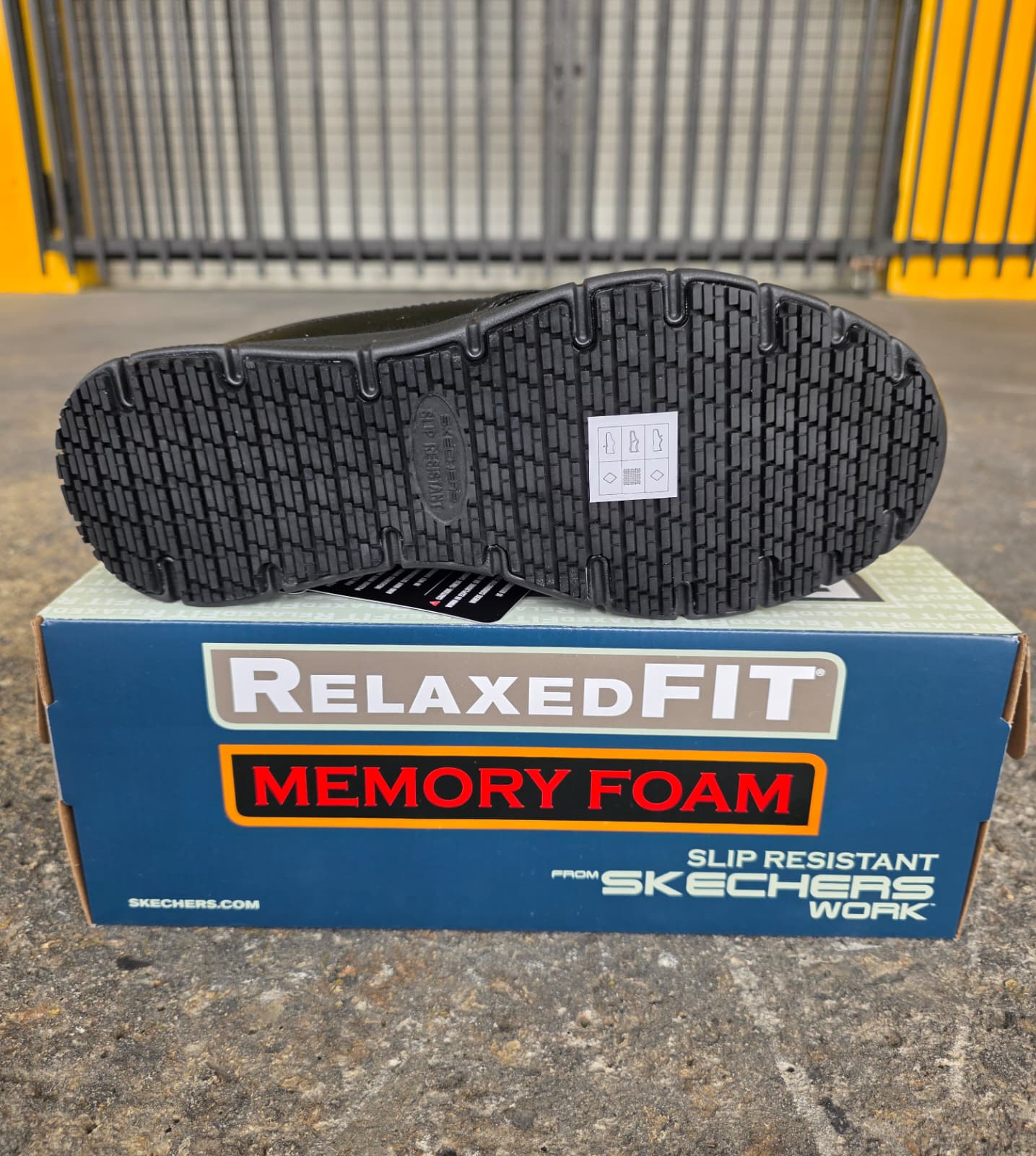 Skechers Annod - 77236 Black - Slip Resistant - Work - Women's – Back View