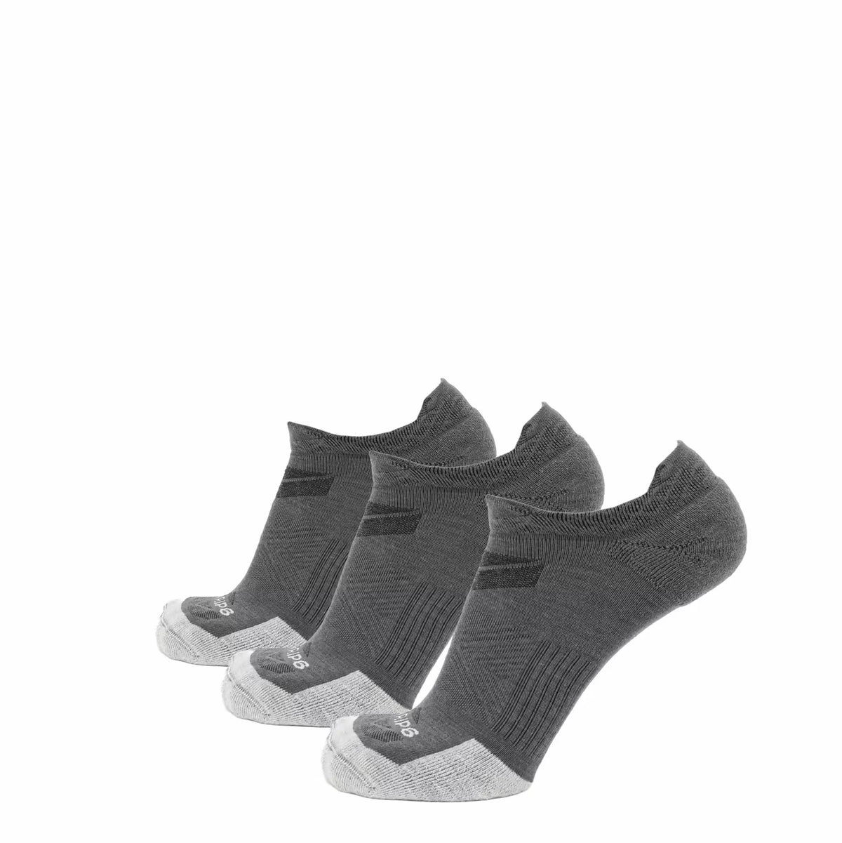 3 Pack Basalt - Run No Show Lightweight Merino Wool Sock