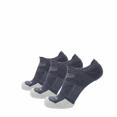 3 Pack Denim - Run No Show Lightweight Merino Wool Sock