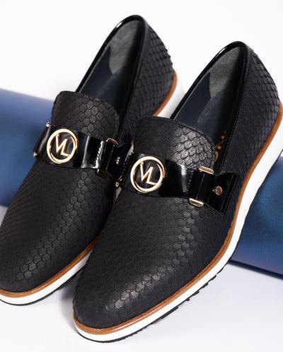 Vinci Leather The Legacy Black Leather Men Casual Loafer Shoe – product view 10