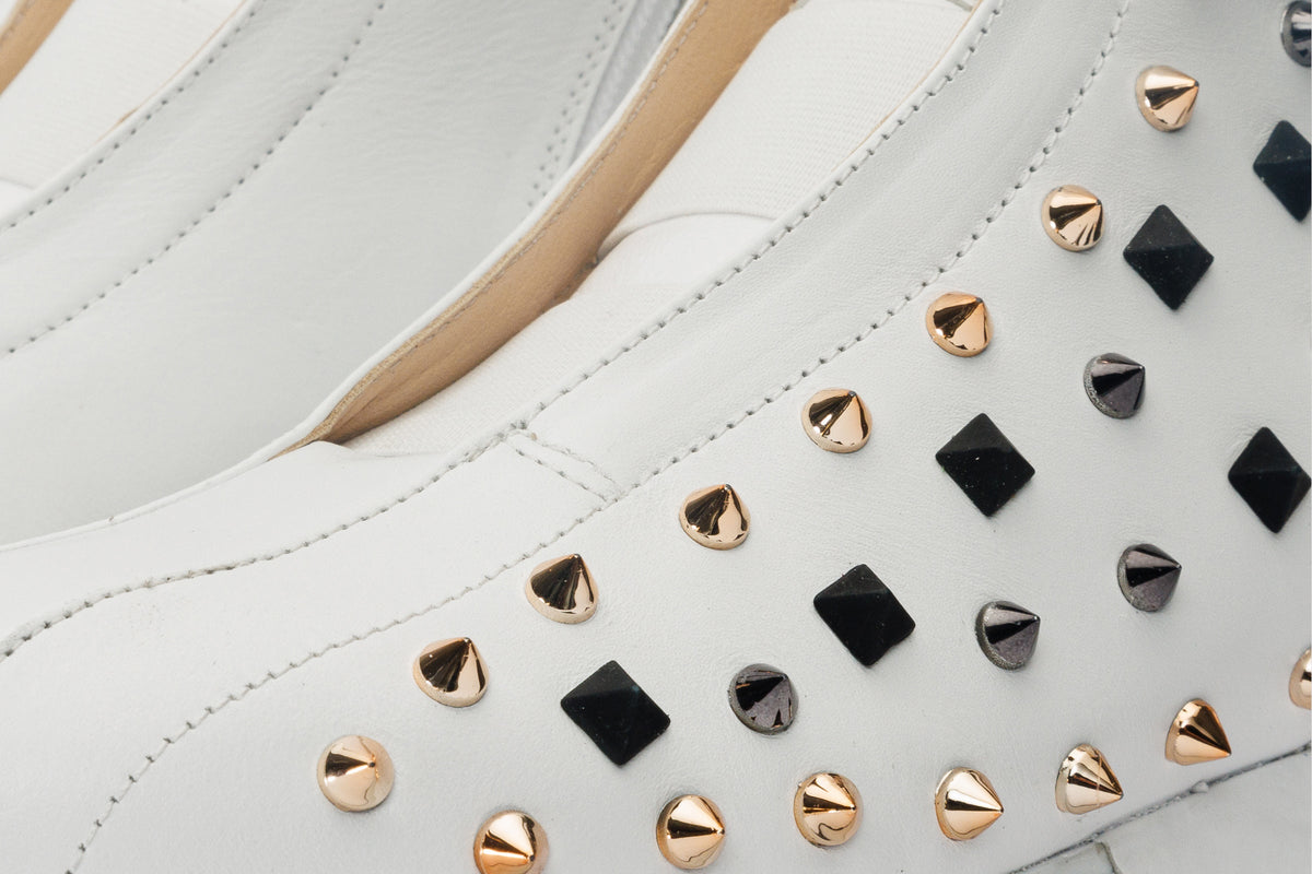 Vinci Leather The Infanta High-Top White Spike Leather Women Sneaker Limited Edition – product view 3