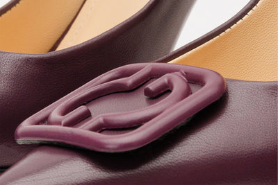 Vinci Leather The Maneadero Dark Purple Leather Pump Fuchsia Sole Women Shoe – product view 4