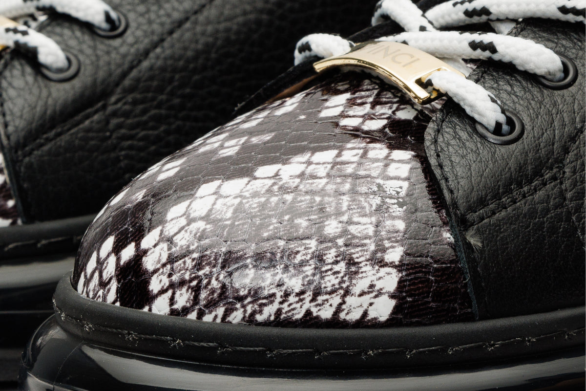 Vinci Leather The Venezia Black Leather Women Sneaker – product view 3