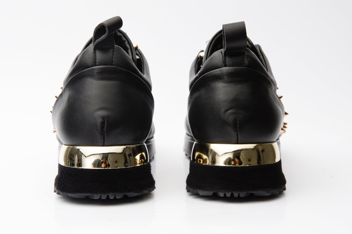Vinci Leather The Infanta Black Spike Leather Women Sneaker Limited Edition – product view 3