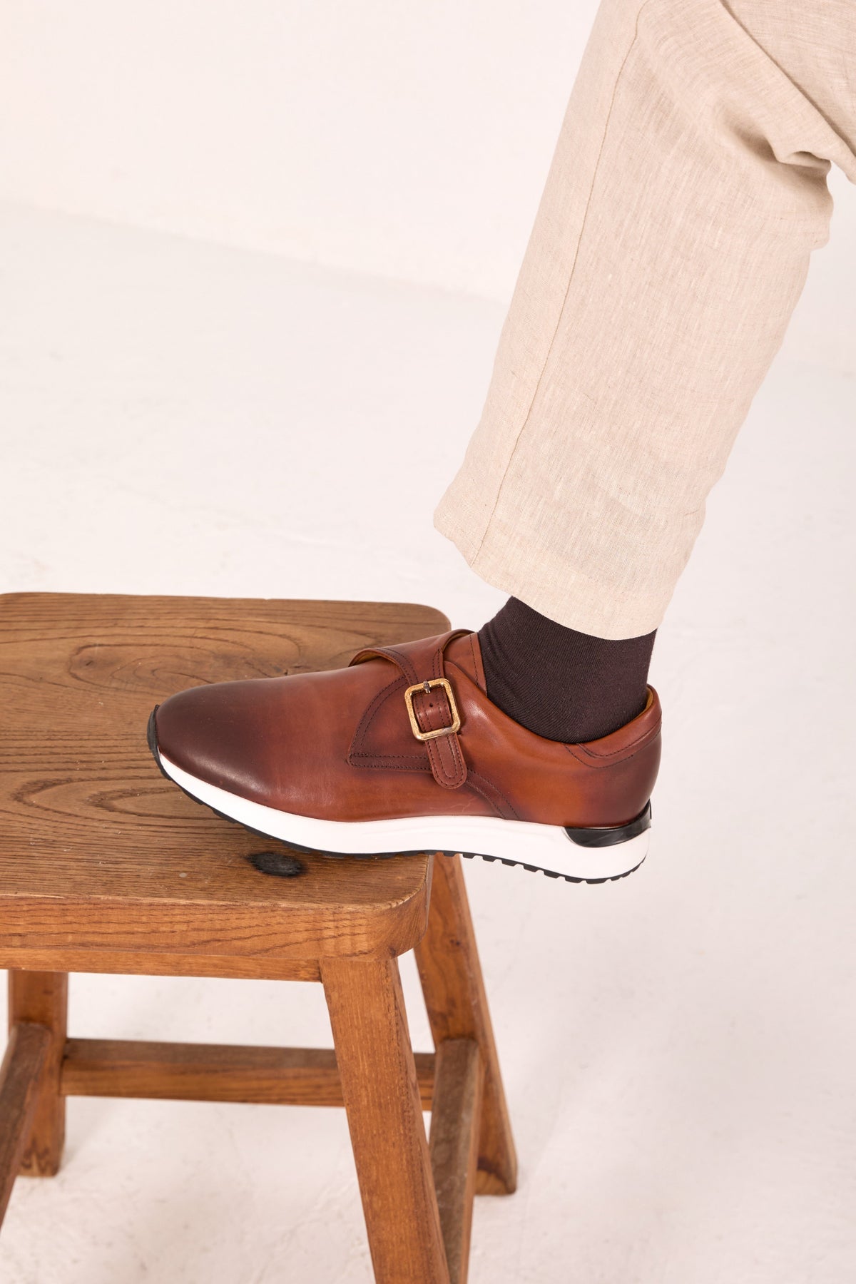 Vinci Leather The Torino Tan Leather Men Sneaker – product view 9