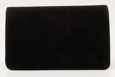 The California Black Suede Leather Handbag