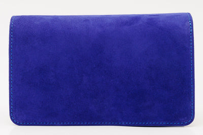 Vinci Leather The California Sax Blue Suede Leather Handbag – product view 4