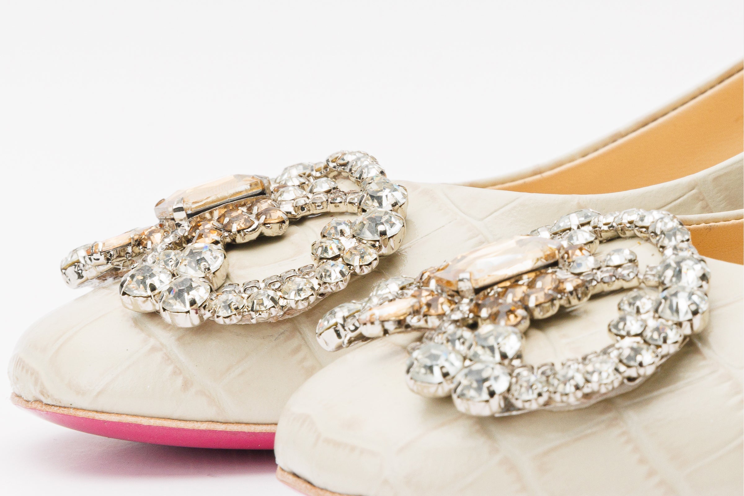 The Foggia Cream Leather Block Heel Pump Women Shoe
