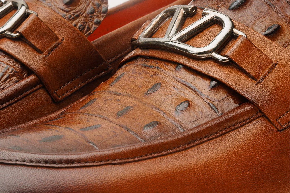 Vinci Leather Amsterdam Tan Bit Loafer Men Shoe – product view 3
