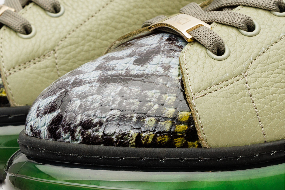 Vinci Leather The Venezia Green Leather Women Sneaker – product view 3