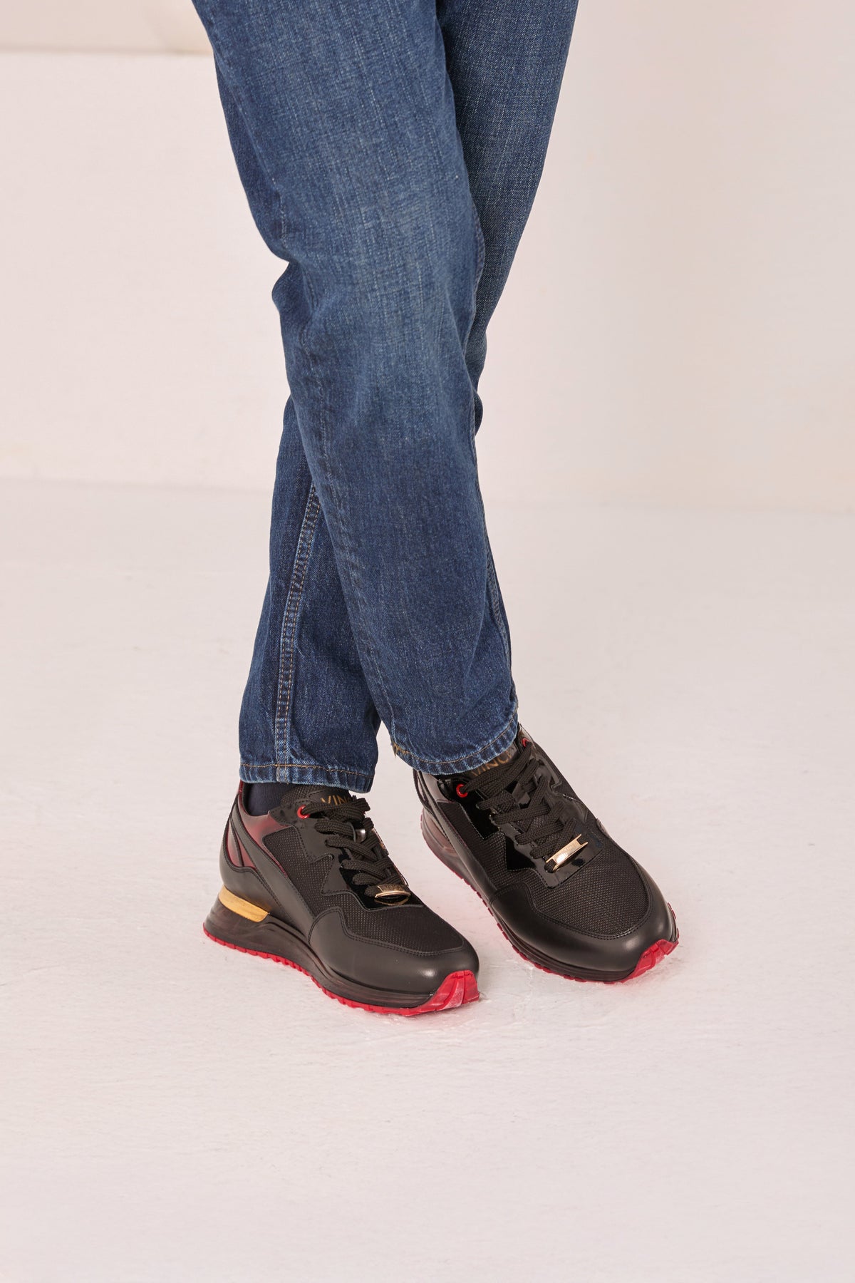 Vinci Leather The Rialto Black & Red Patent Leather Men Sneaker – product view 10