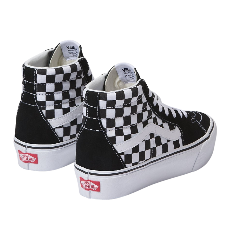 Vans SK8 Hi 2.0 Women's Sneakers — Black/White/Checkerboard