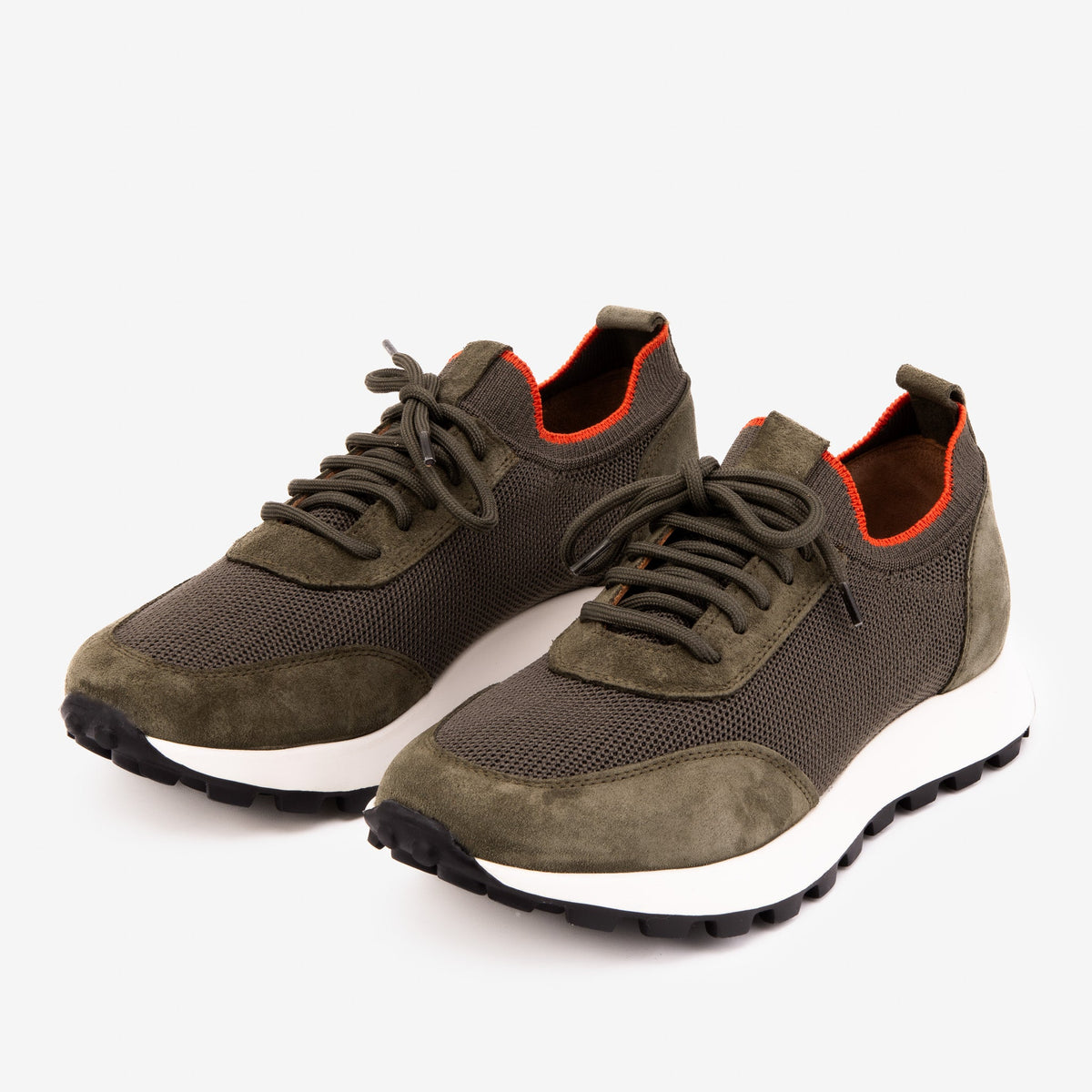 Vinci Leather The Berlin Green Suede Leather Men Sneaker – product view 8