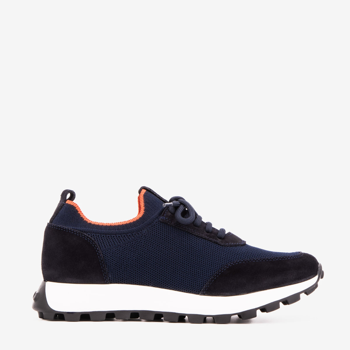 Vinci Leather The Berlin Navy Suede Leather Men Sneaker – product view 1