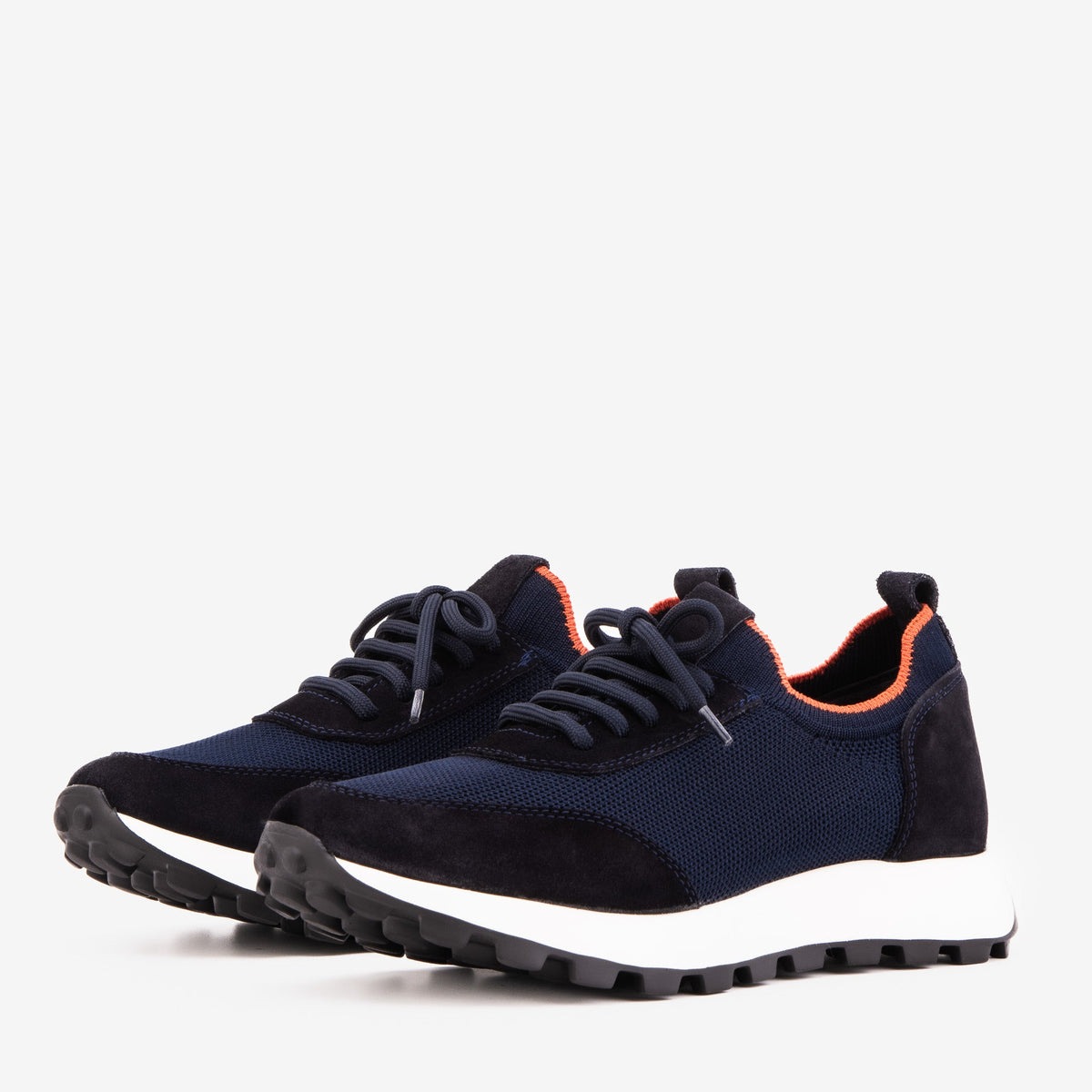 Vinci Leather The Berlin Navy Suede Leather Men Sneaker – product view 2