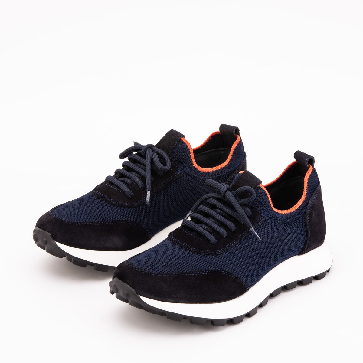 Vinci Leather The Berlin Navy Suede Leather Men Sneaker – product view 4