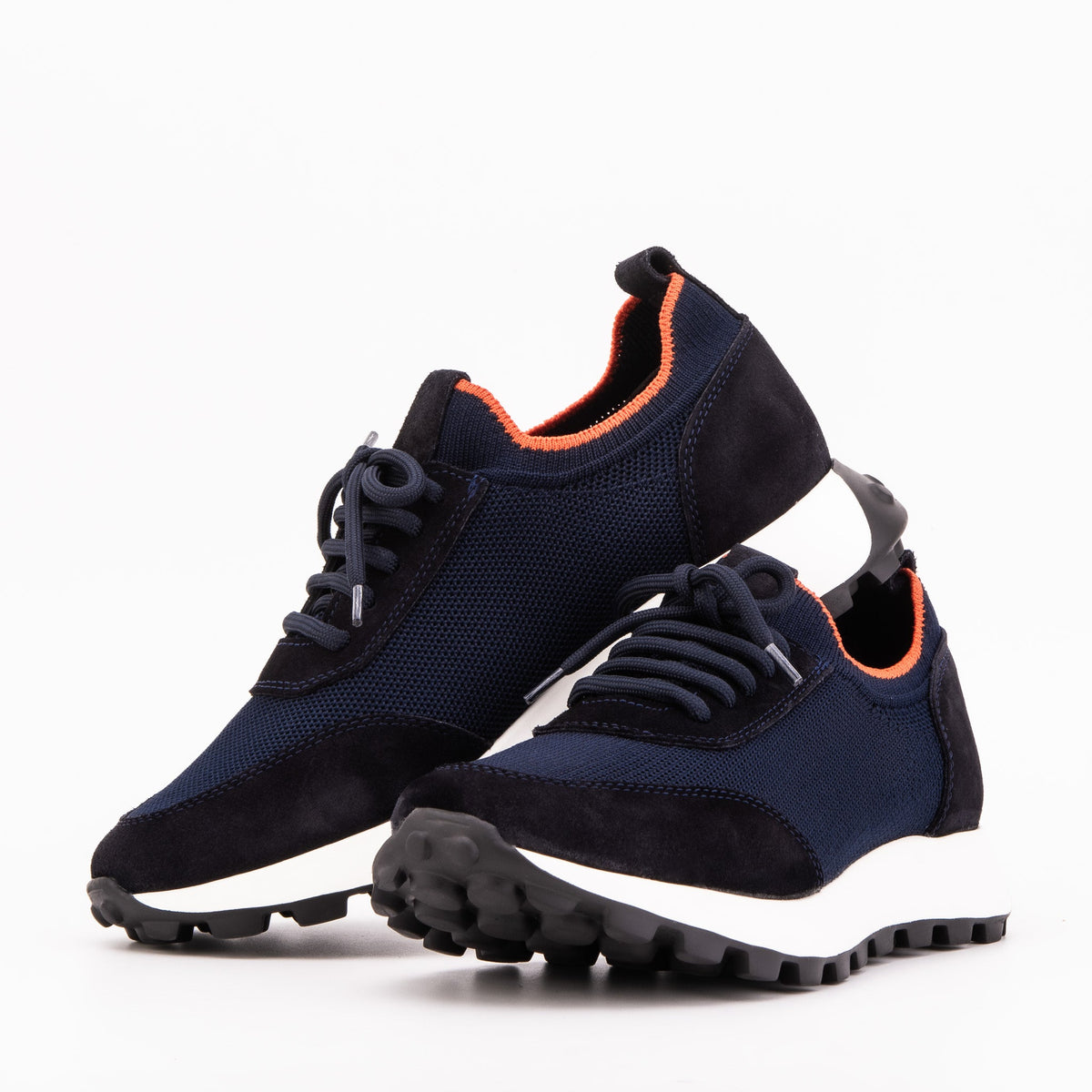 Vinci Leather The Berlin Navy Suede Leather Men Sneaker – product view 14