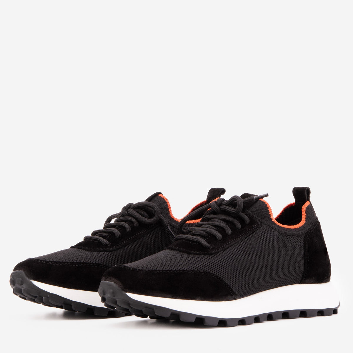 Vinci Leather The Berlin Black Suede Leather Men Sneaker – product view 2