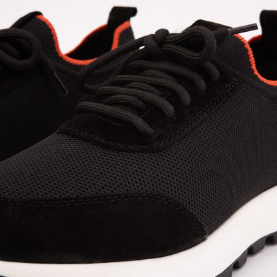 The Berlin Black Suede Leather Men Sneaker